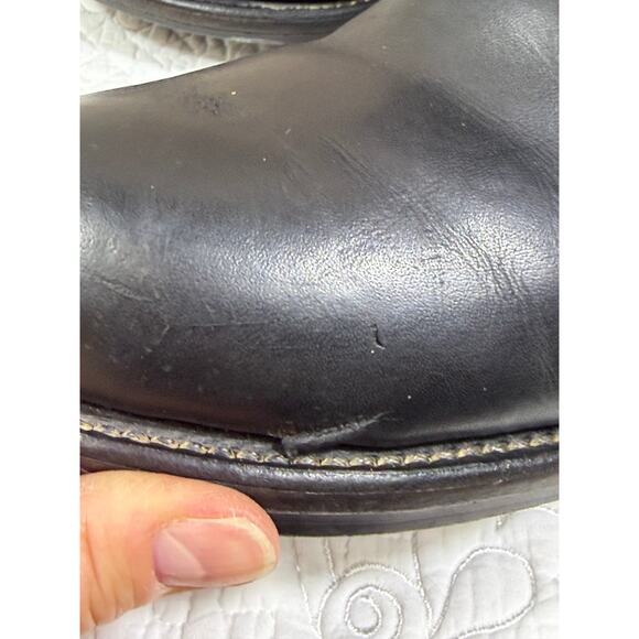 Chippewa Women 7.5M Black Steel Toe 9 Inch Work Motorcycle Boots Leather USA - Picture 6 of 14